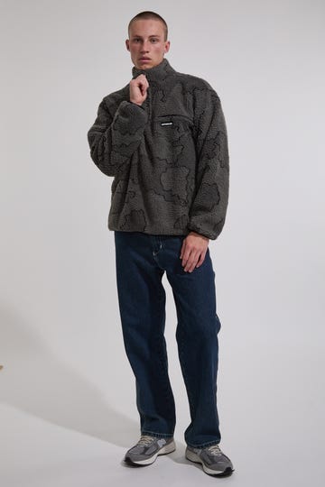 Delirium Sherpa Fleece Quarter Zip Sweatshirt
