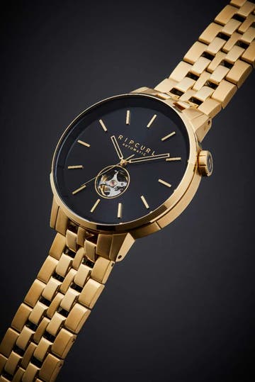 Detroit Auto Gold Stainless Steel Watch | North Beach display picture 1