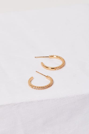 Diamante Hoop Earrings