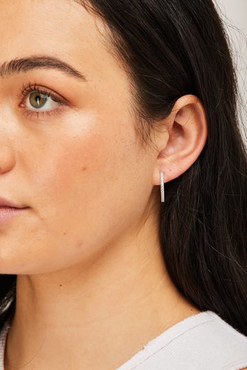 Diamante Hoop Earrings