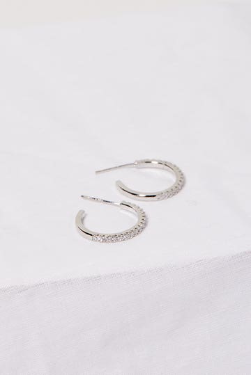 Diamante Hoop Earrings