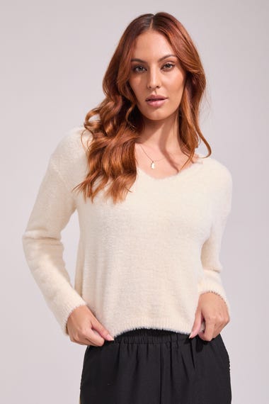 Ember Fluffy Knit Sweatshirt