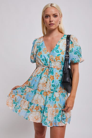 Evelyn Puff Sleeve Mini Dress
