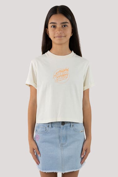 Youth Flame Dot Mono Front T Shirt