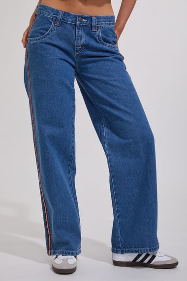 Flip Mommy Low Rise Wide Jeans