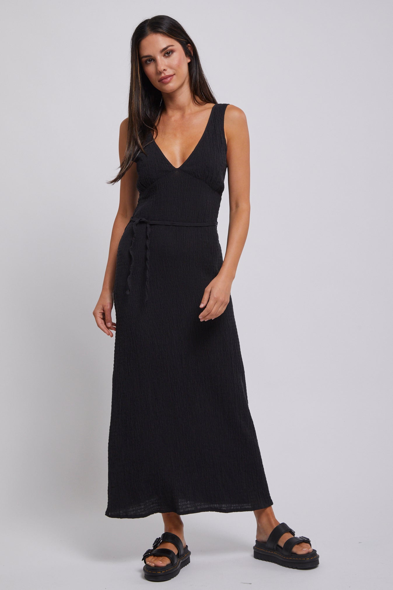 Focus Hemp Seersucker Maxi Dress | North Beach