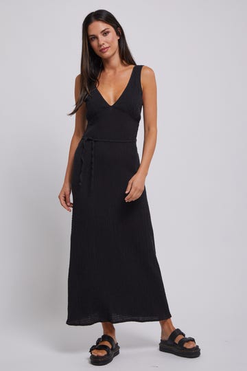 Focus Hemp Seersucker Maxi Dress | North Beach Focus Hemp Seersucker Maxi Dress | North Beach