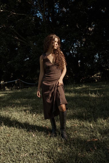 Focus Hemp Seersucker Maxi Dress