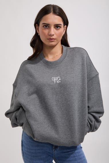 Tiny Bow Game Crew Sweatshirt