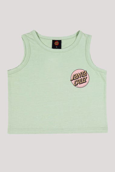 Youth Other Dot Chest Crop Tank Top