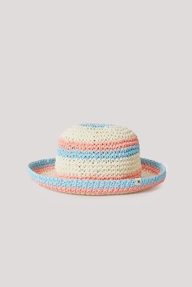 Girls Sun Stripe Crochet Hat