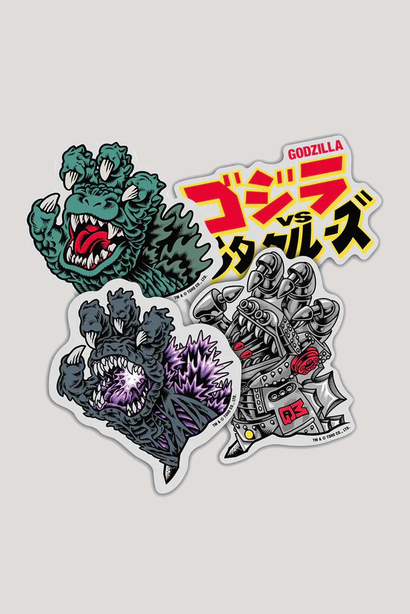 Godzilla Vs Santa Cruz Sticker Pack | North Beach