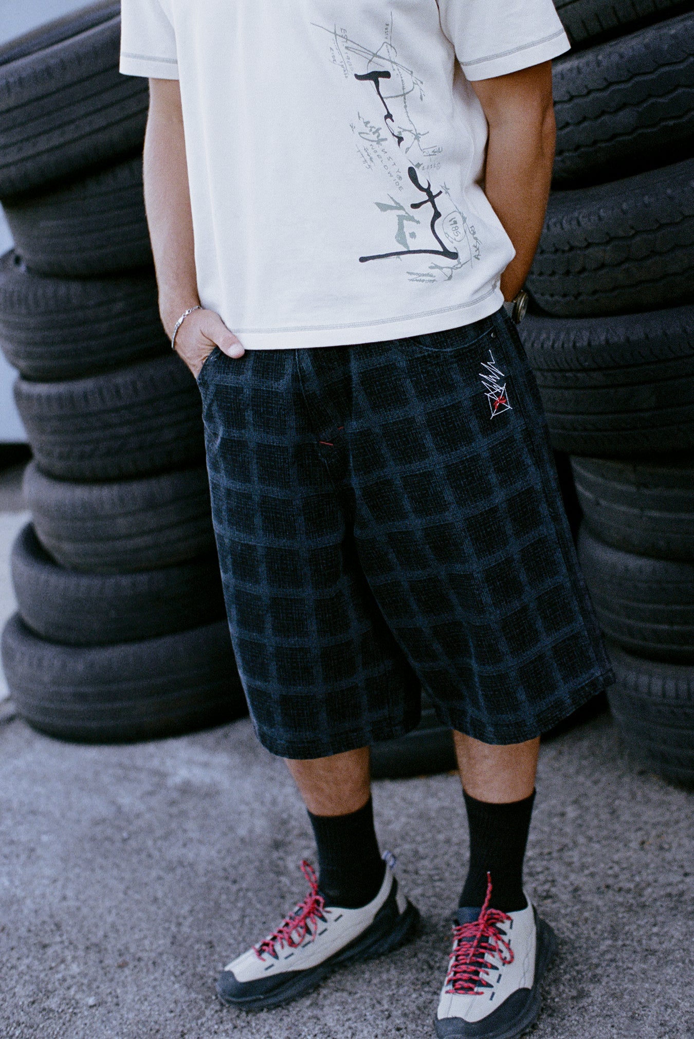 Griddy Wide Baggy Jorts | North Beach