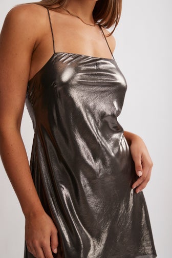 Gunmetal Chiffon Strappy Dress | North Beach Gunmetal Chiffon Strappy Dress | North Beach