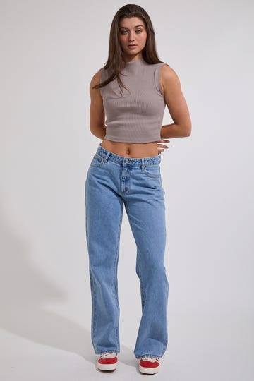 Heather Icon Mock Neck Top