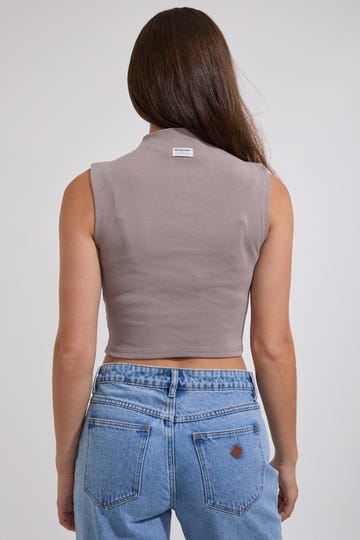 Heather Icon Mock Neck Top