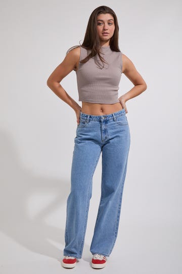 Heather Icon Mock Neck Top