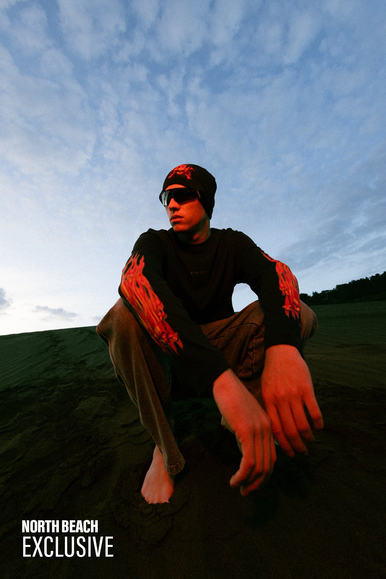 Heritage Flame Long Sleeve T Shirt | North Beach