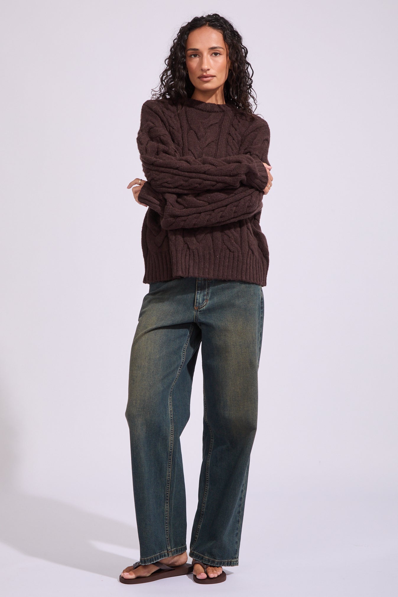 Higgins Cable Knit Sweatshirt | North Beach