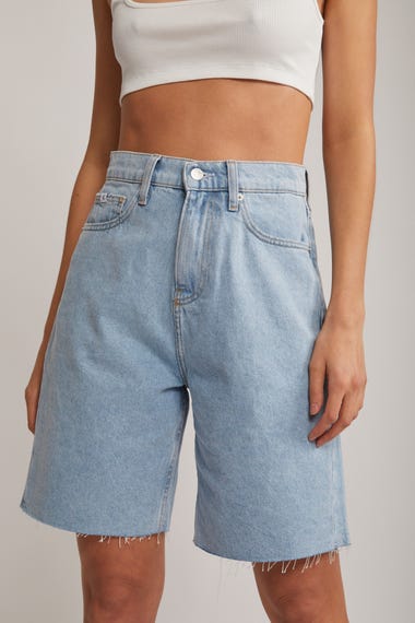 High Rise Relaxed Denim Jorts