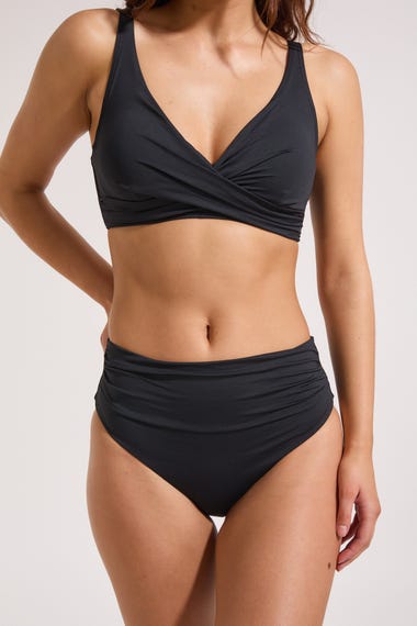 High Ruched Front Bikini Bottoms