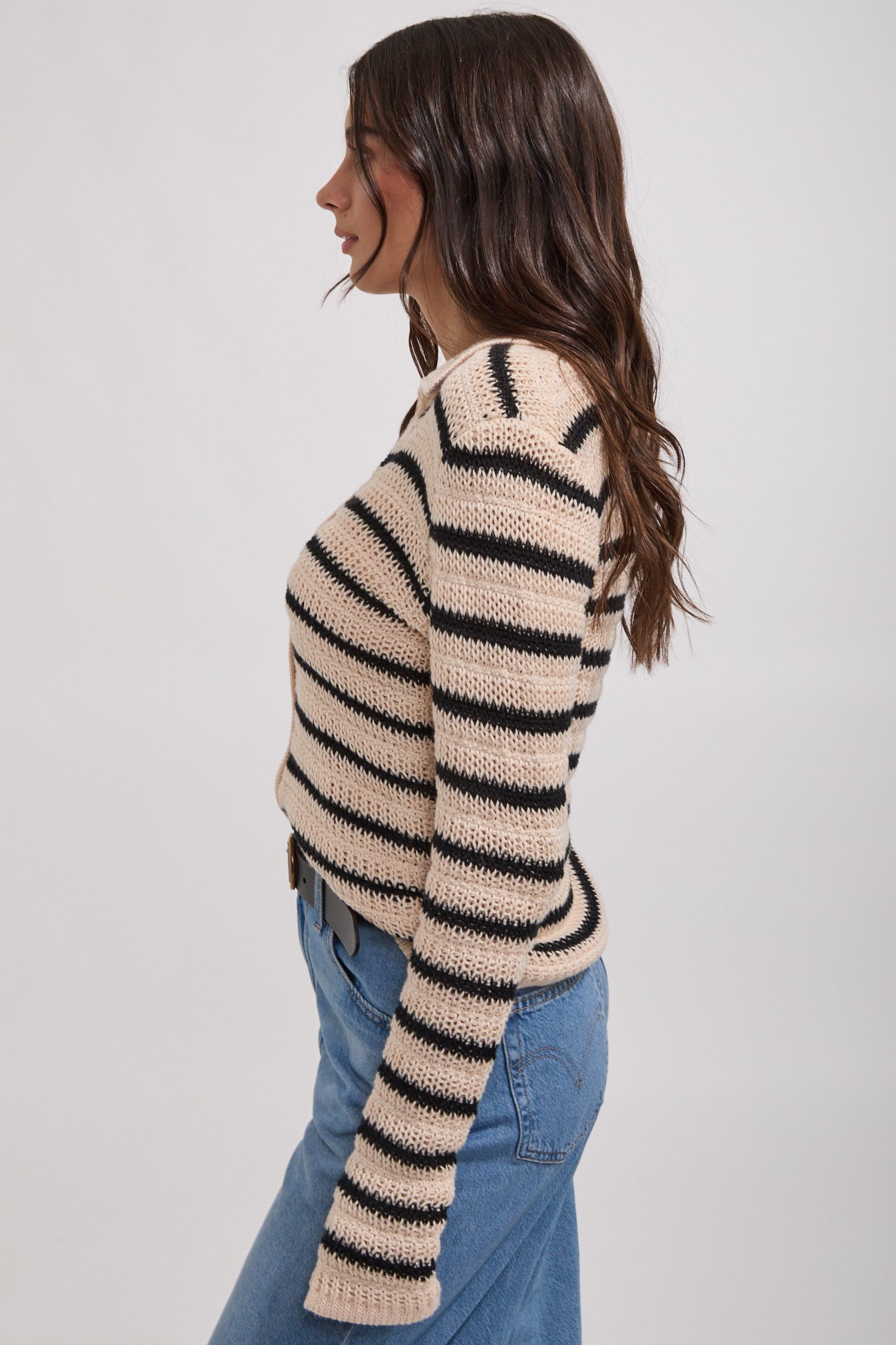 Highline Stripe Long Sleeve Knit Top | North Beach