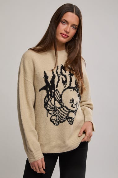 Hotline Market Knit Oversized Sweatshirt
