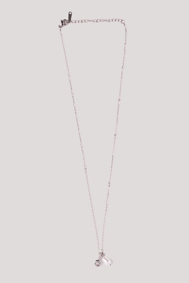 Irregular Pearl And Diamante Necklace
