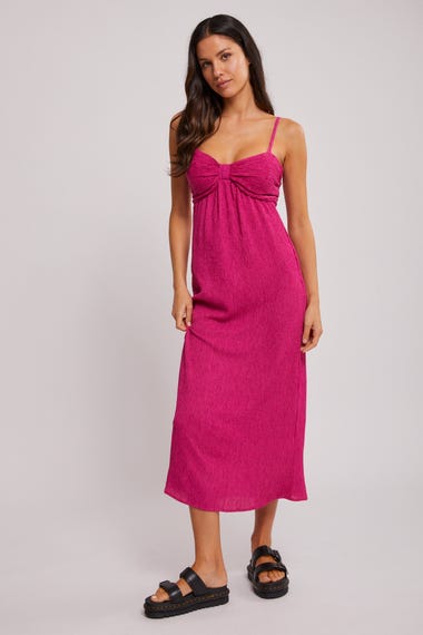 Keela Plisse Midi Dress