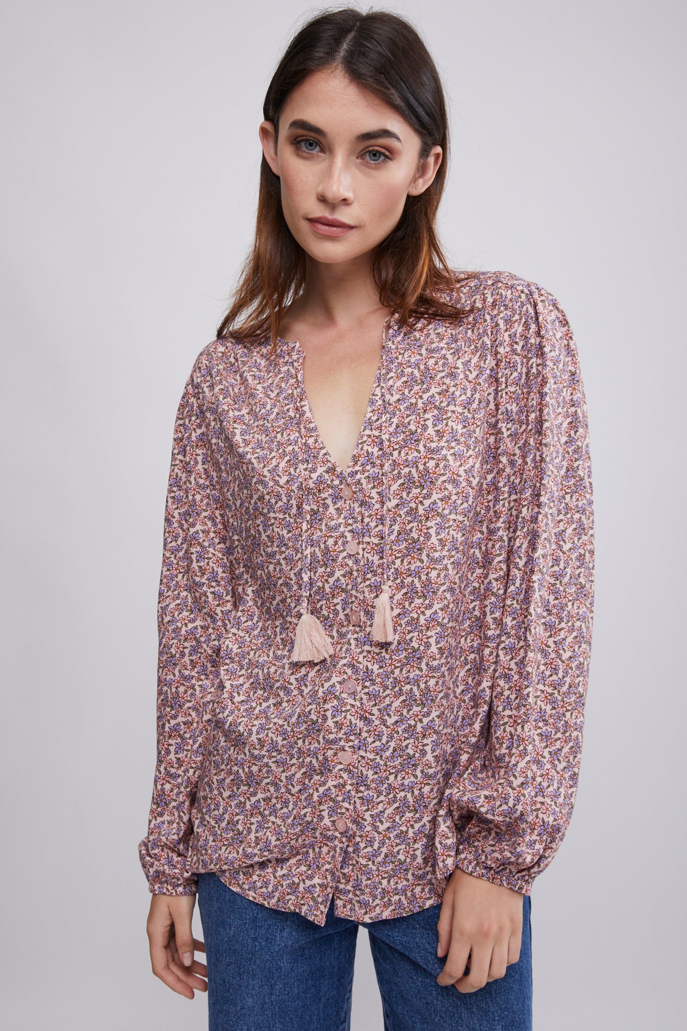 Kenzie floral shirt north beach