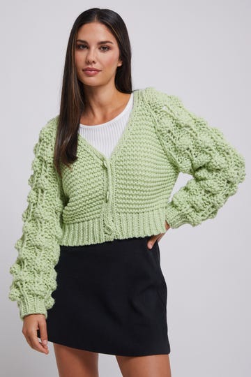 Lana Bobble Knit Cardigan