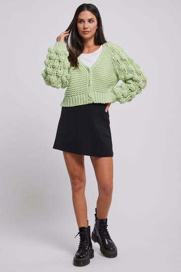 Lana Bobble Knit Cardigan