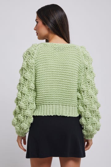 Lana Bobble Knit Cardigan