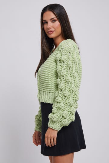 Lana Bobble Knit Cardigan