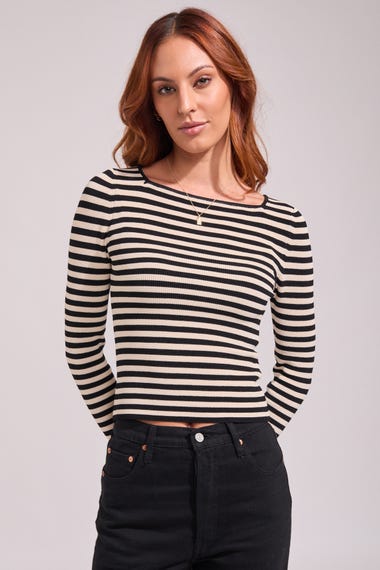 Lana Stripe Knit Top