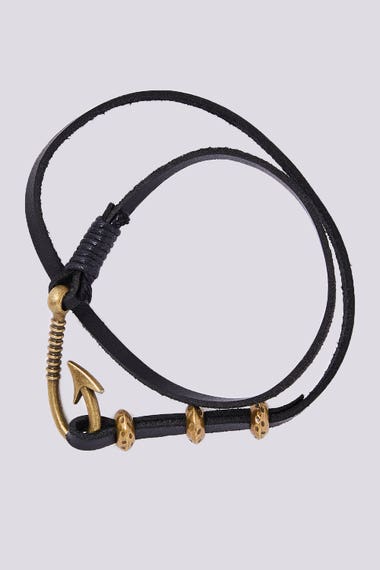 Leather Hook Wrap Bracelet