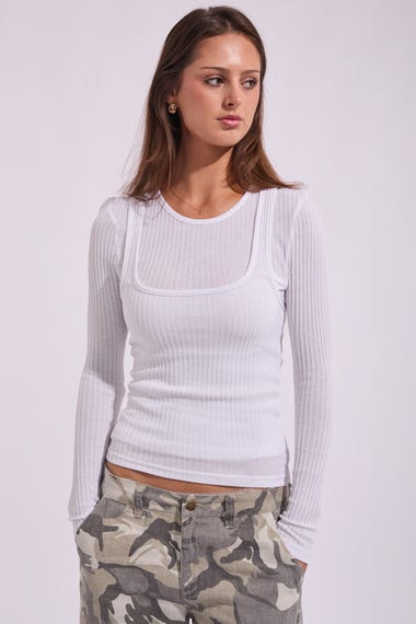 Leia Layering Long Sleeve Rib Top