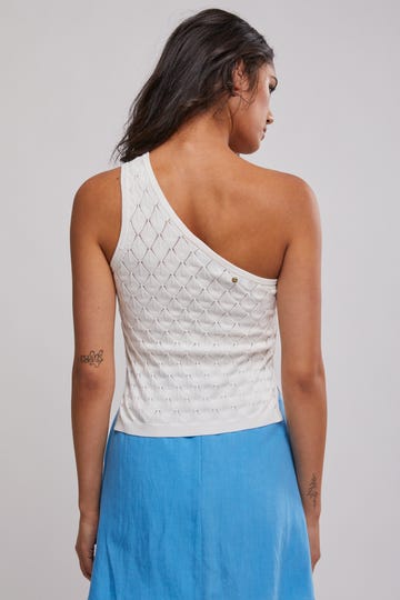 Leo One Shoulder Knit Top