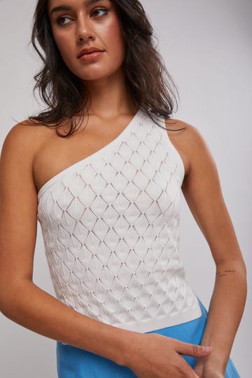 Leo One Shoulder Knit Top
