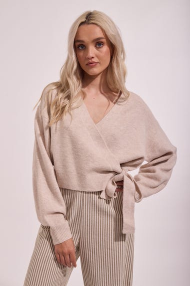 Lexie Wrap Front Knit Top