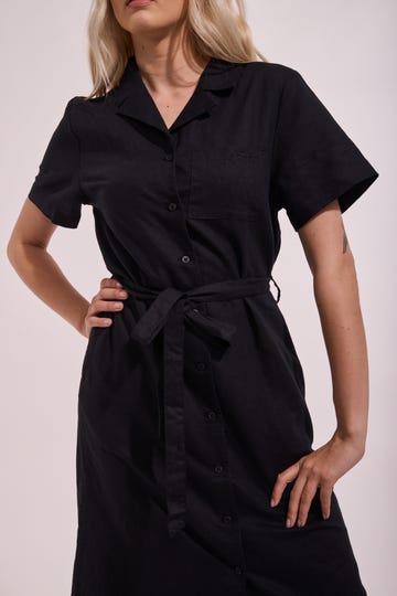 Lin-in Short Sleeve Daze Midi Dress