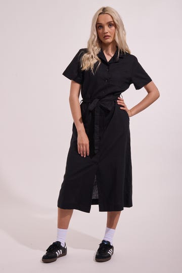 Lin-in Short Sleeve Daze Midi Dress