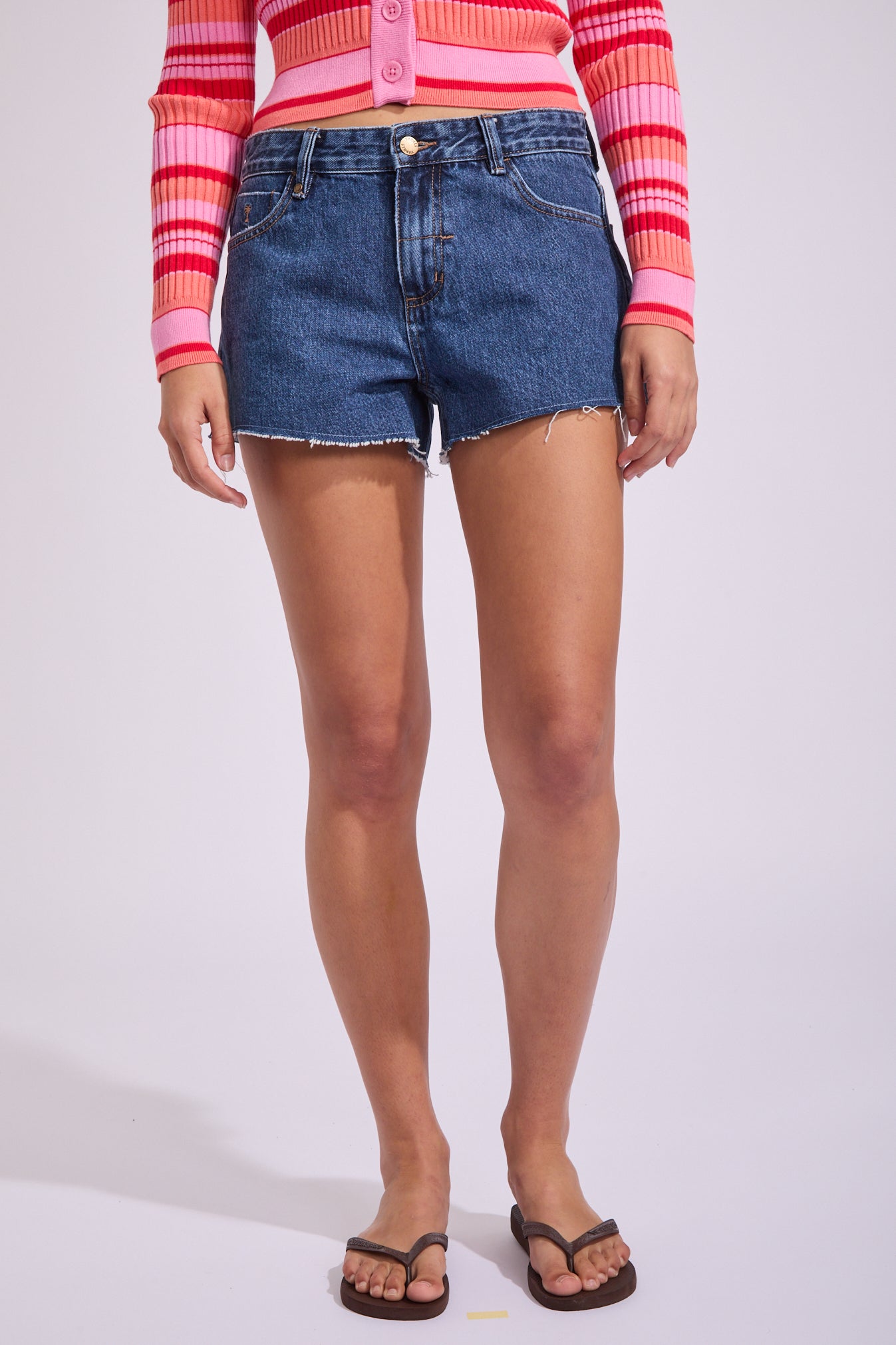Thrills Lola Low Rise Baggy Short Vintage White