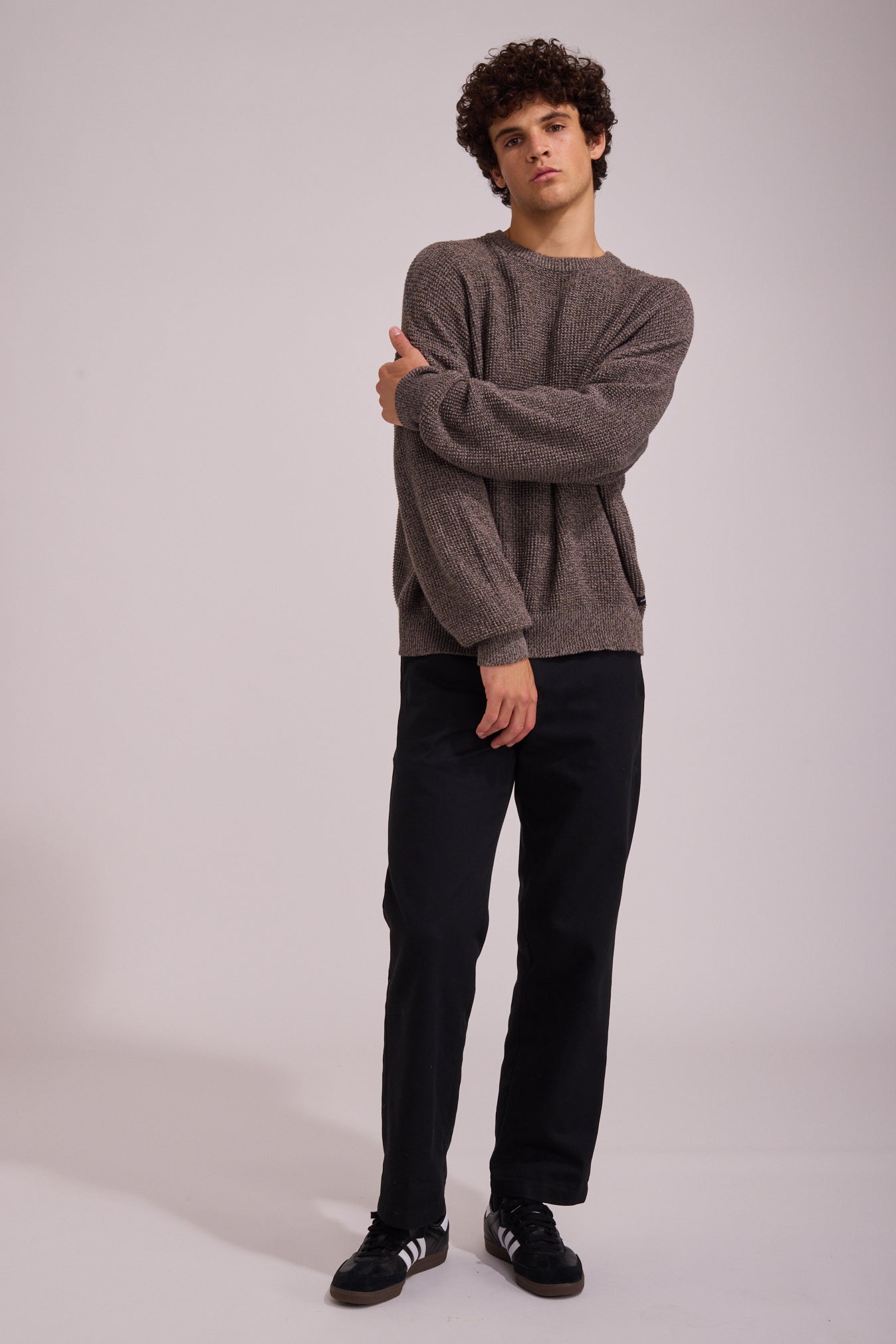 CLUBHAUS × TANGRAM DOUBLE KNIT CREW Game Changer Grey Crewneck - Dropout Store