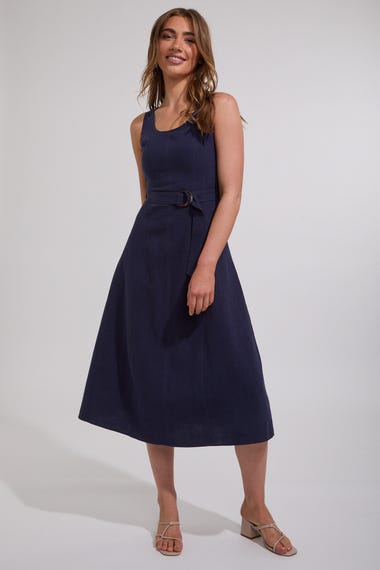 Mira Belted Midi Dress