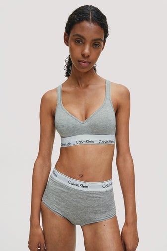 Calvin Klein Women's Modern Cotton Lightly Lined Bralette, Black