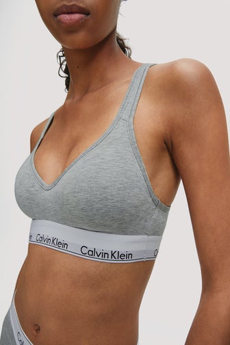 Calvin Klein Jeans MODERN COTTON BRALETTE LIFT Grey - Free