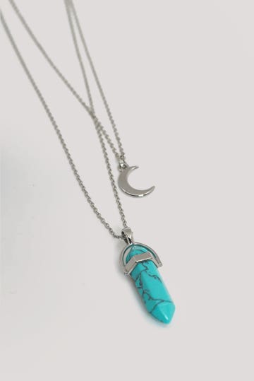 Moon And Crystal Necklace