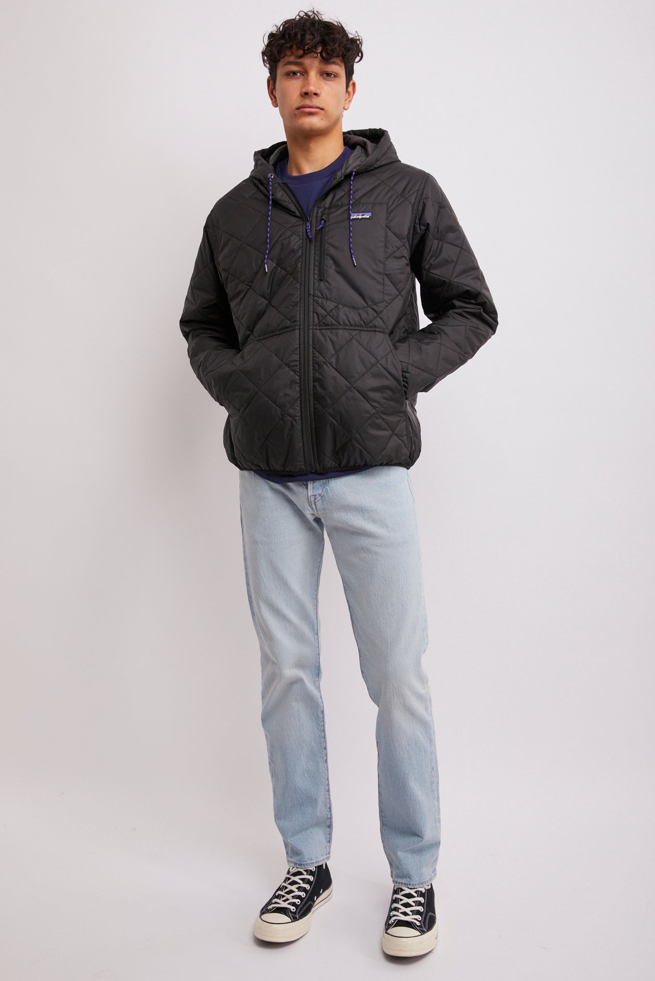 patagonia mens diamond quilted bomber hoodie
