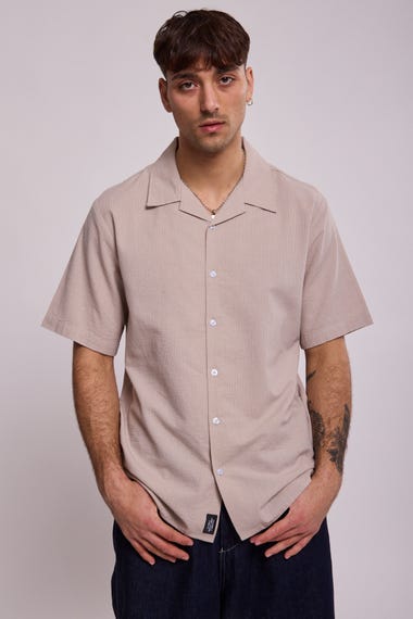 Minimal Thrills Stripe Bowling Shirt